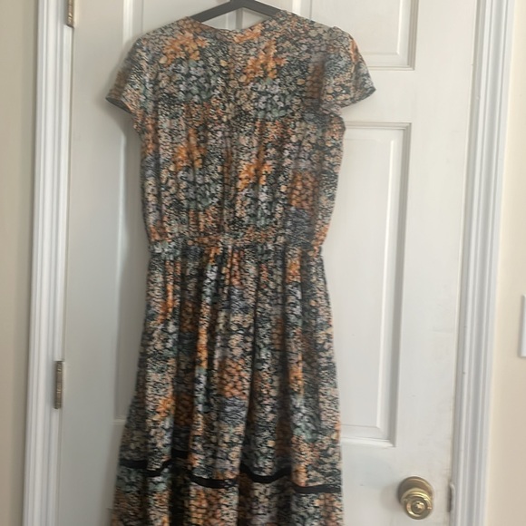 American Eagle Floral Maxi Dress - Orange and Black - Picture 6 of 7